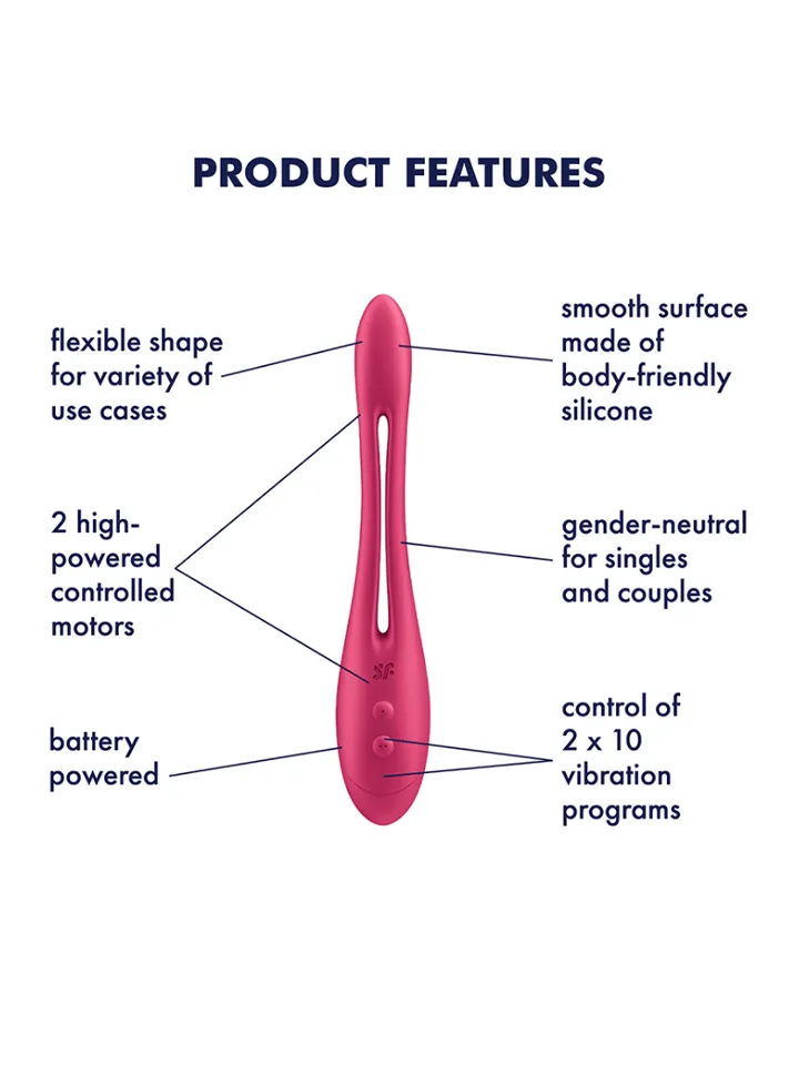 Satisfyer Elastic Game Pink Battery Series - Pāru vibrators 2 [full]