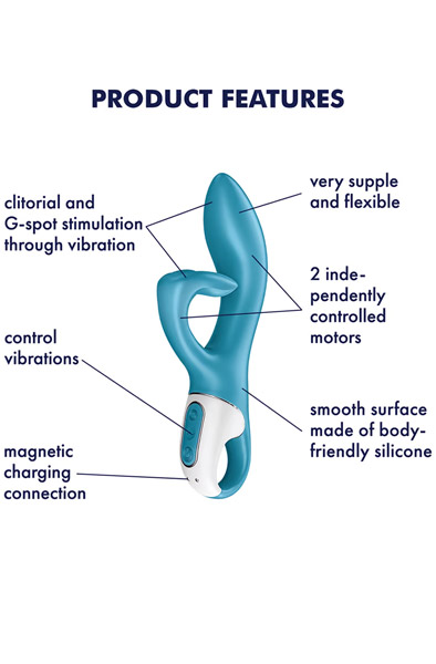 Satisfyer Embrace Me Rabbit Vibrator Turqoise - Trušu vibrators 2
