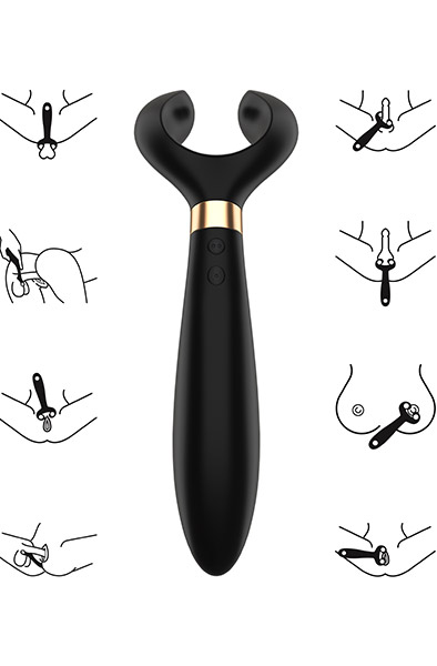 Satisfyer Endless Fun Multi-Use Vibrator Black - Pāru vibrators 3