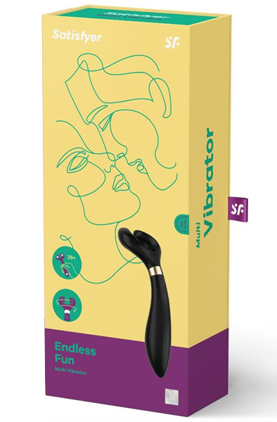 Satisfyer Endless Fun Multi-Use Vibrator Black - Pāru vibrators 5