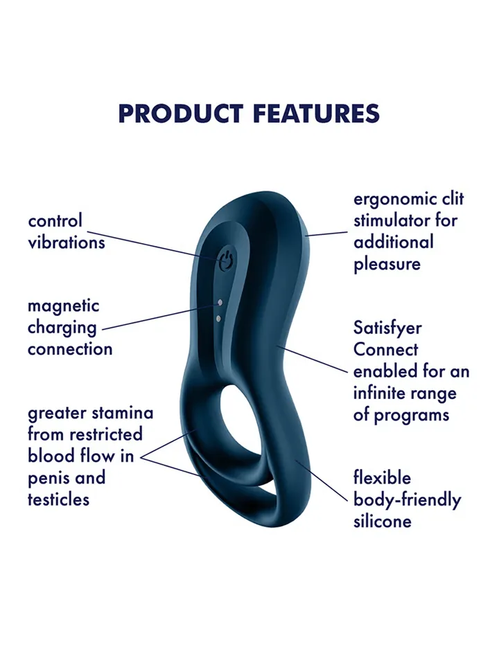 Satisfyer Epic Duo Connect App - Vibrējošs gaiļa gredzens 2 [full]