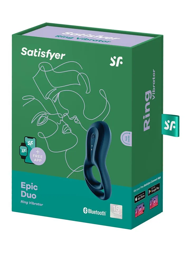 Satisfyer Epic Duo Connect App - Vibrējošs gaiļa gredzens 4 [full]