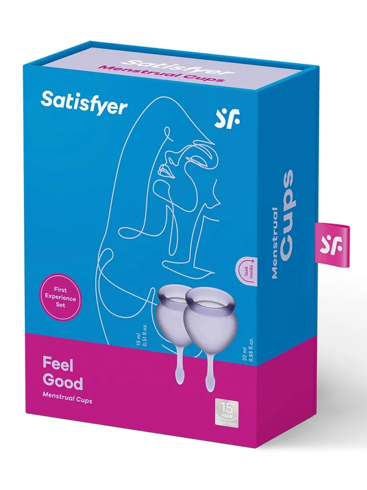 Satisfyer Feel Good Menstrual Cup Set Lila - Menstruāciju krūzes 2 [full]