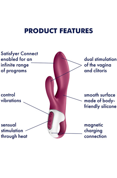 Satisfyer Heated Affair - Lietotņu kontrolēts trušu vibrators 2