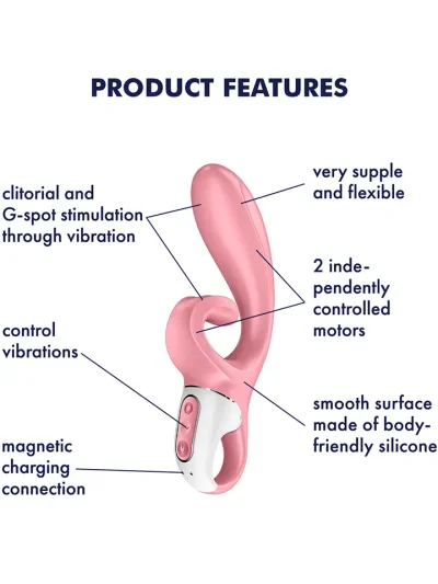 Satisfyer Hug Me Rabbit Vibrator Pink - Trušu vibrators 2