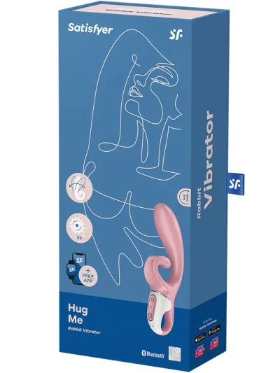 Satisfyer Hug Me Rabbit Vibrator Pink - Trušu vibrators 6