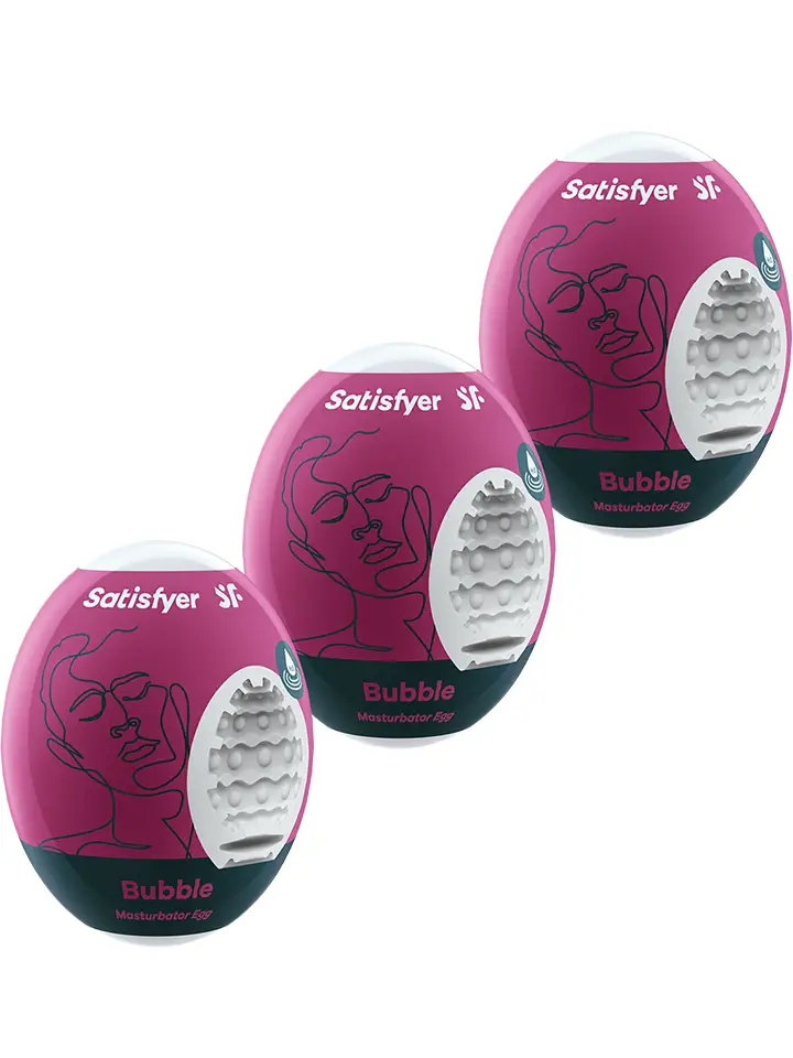 Satisfyer Masturbator Egg Bubble 3-pack - Palaist olas 3