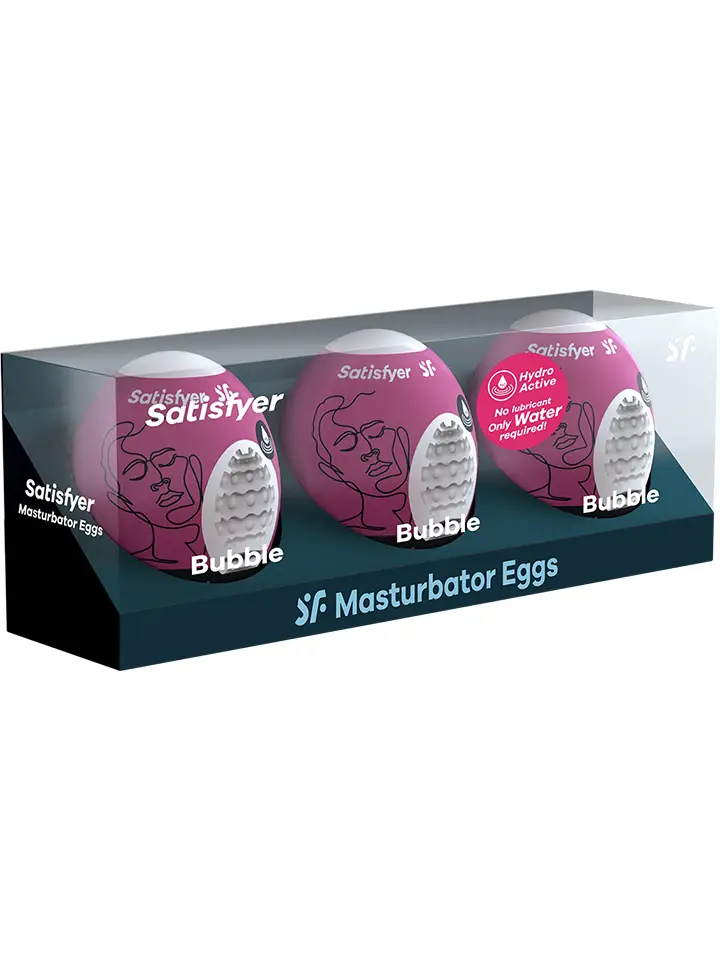 Satisfyer Masturbator Egg Bubble 3-pack - Palaist olas 4