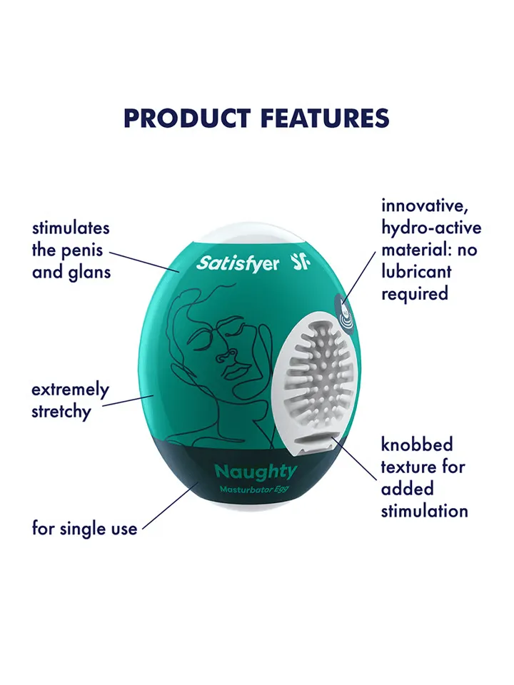 Satisfyer Naughty Masturbator Egg 3-pack - Palaist olas 2 [full]