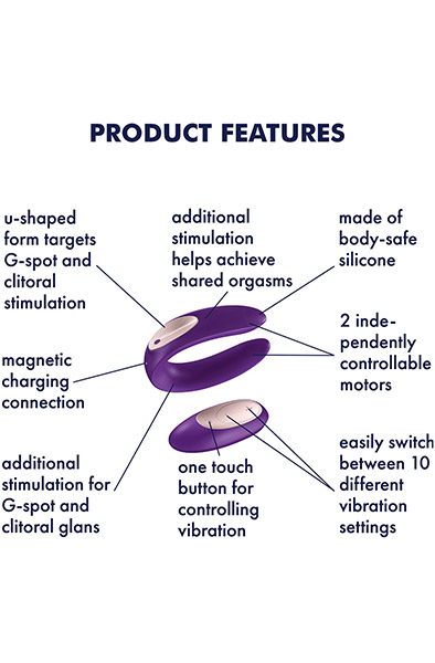 Satisfyer Partner Plus Remote - Pāru vibrators ar tālvadību 2