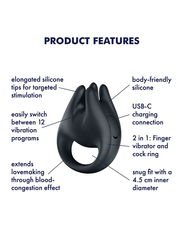 Satisfyer Perfect Pair 1 Black - Vibrējošs penisa sūknis 2 [full]