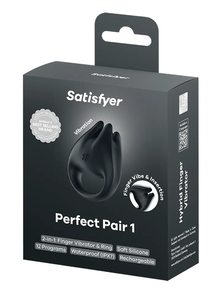 Satisfyer Perfect Pair 1 Black - Vibrējošs penisa sūknis 4 [full]
