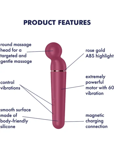 Satisfyer Planet Wand-er Berry/Rosegold - Burvju nūjiņa / masāžas zizlis 2