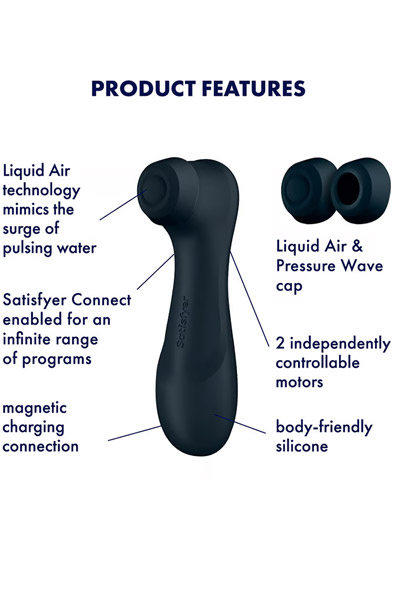 Satisfyer Pro 2 Gen. 3 With Liquid Air & Bluetooth App Black - Gaisa spiediena vibrators 2