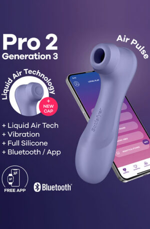 Satisfyer Pro 2 Gen. 3 With Liquid Air & Bluetooth App Purple - Gaisa spiediena vibrators 1
