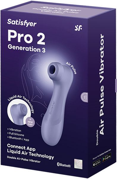 Satisfyer Pro 2 Gen. 3 With Liquid Air & Bluetooth App Purple - Gaisa spiediena vibrators 7