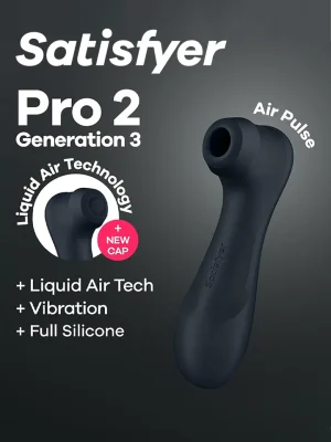 Satisfyer Pro 2 Generation 3 With Liquid Air Black - Gaisa spiediena vibrators 1 [full]