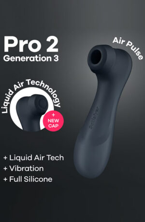 Satisfyer Pro 2 Generation 3 With Liquid Air Black - Gaisa spiediena vibrators 1