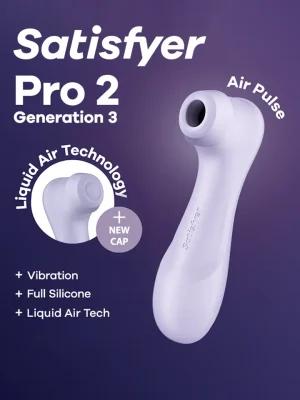 Satisfyer Pro 2 Generation 3 With Liquid Air Purple - Gaisa spiediena vibrators 1 [full]