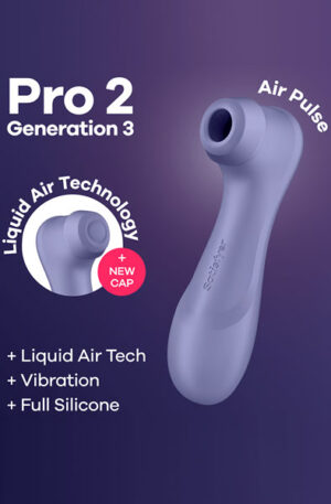 Satisfyer Pro 2 Generation 3 With Liquid Air Purple - Gaisa spiediena vibrators 1