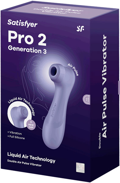 Satisfyer Pro 2 Generation 3 With Liquid Air Purple - Gaisa spiediena vibrators 7