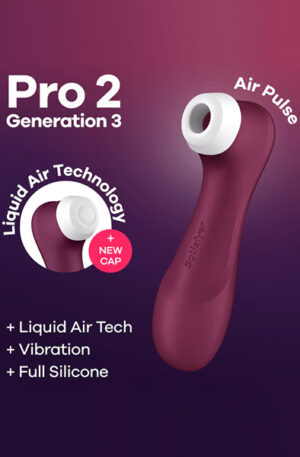 Satisfyer Pro 2 Generation 3 With Liquid Air Red - Gaisa spiediena vibrators 1
