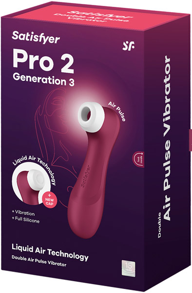 Satisfyer Pro 2 Generation 3 With Liquid Air Red - Gaisa spiediena vibrators 7