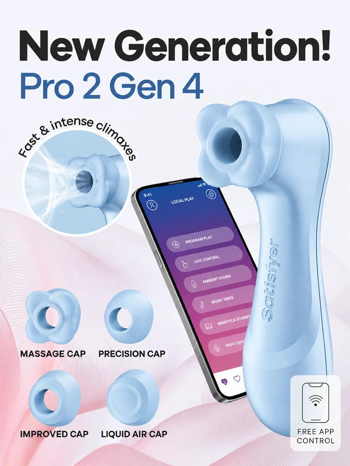 Satisfyer Pro 2 Generation 4 Serene Blue - Gaisa spiediena vibrators 1 [full]