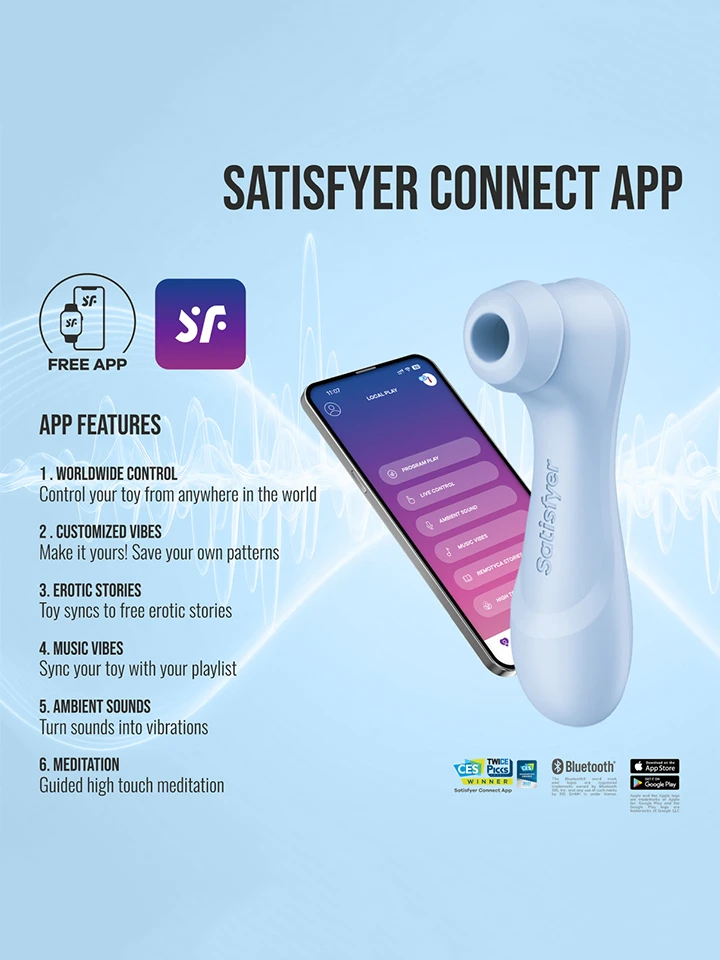 Satisfyer Pro 2 Generation 4 Serene Blue - Gaisa spiediena vibrators 4 [full]