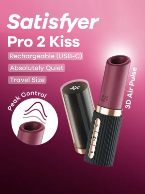 Satisfyer Pro 2 Kiss Air Pulse Vibrator - Gaisa spiediena vibrators 1