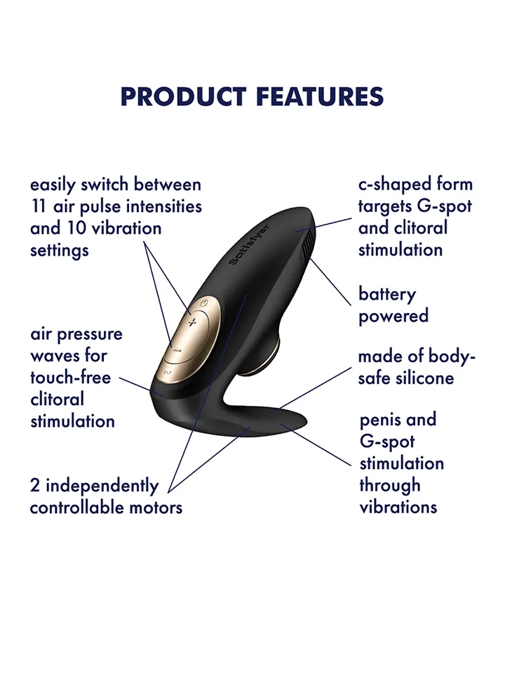 Satisfyer Pro 4 Couples Battery Powered - Pāru vibrators 2 [full]