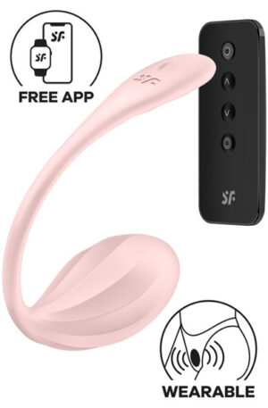 Satisfyer Ribbed Petal App Vibrator - App kontrolēta vibrējoša ola 1