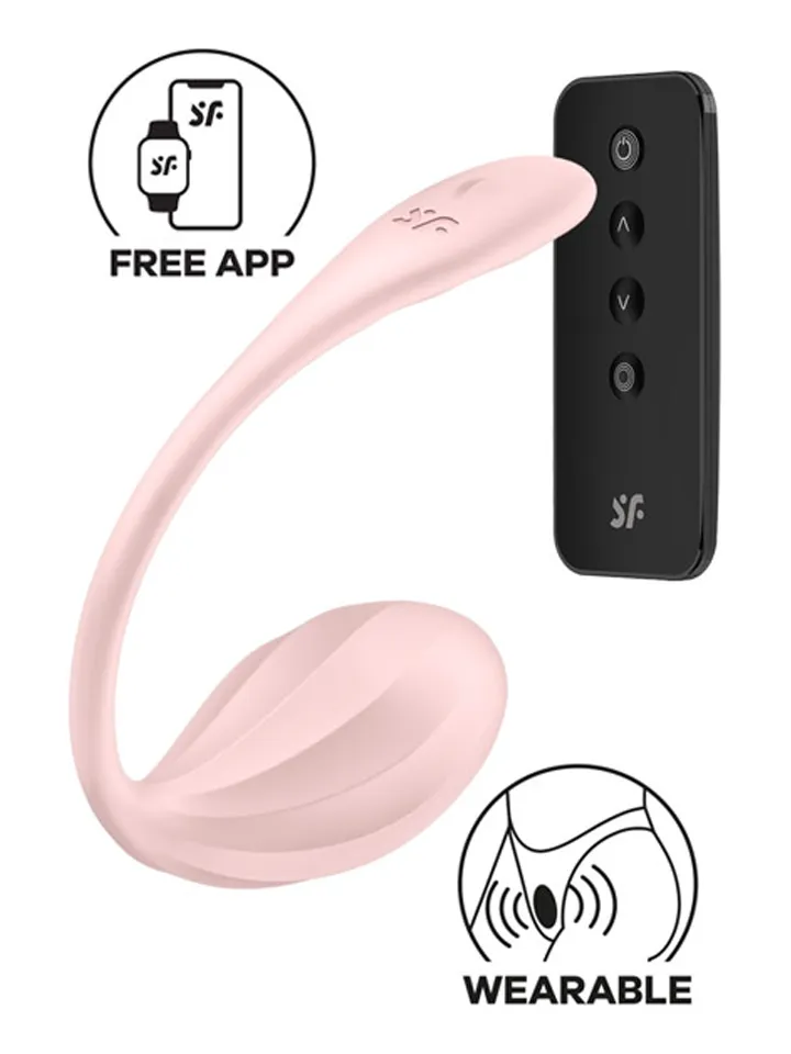 Satisfyer Ribbed Petal App Vibrator - App kontrolēta vibrējoša ola 1 [full]