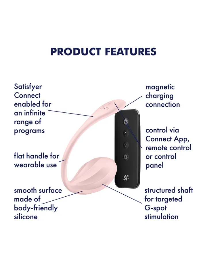 Satisfyer Ribbed Petal App Vibrator - App kontrolēta vibrējoša ola 2 [full]