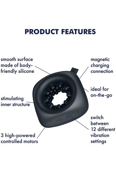 Satisfyer Ring Stroker Vibrating Masturbator - Strokers 2
