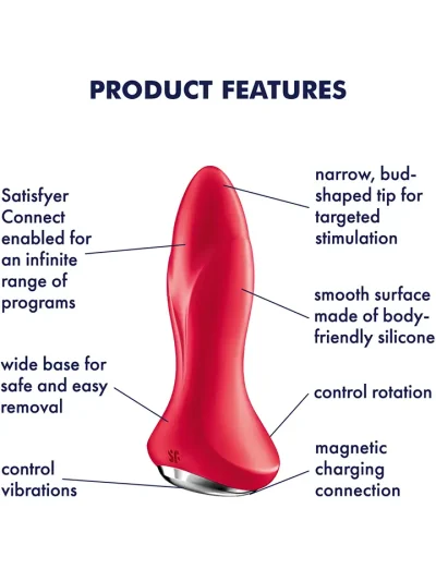 Satisfyer Rotator Plug 1+ Anal Vibrator Red - Vibrējošs anālais spraudnis 2