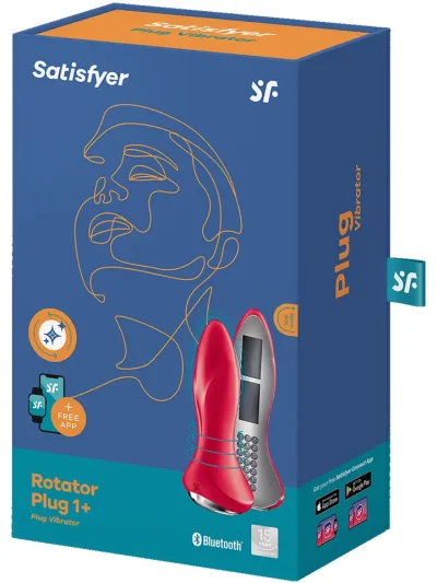 Satisfyer Rotator Plug 1+ Anal Vibrator Red - Vibrējošs anālais spraudnis 5