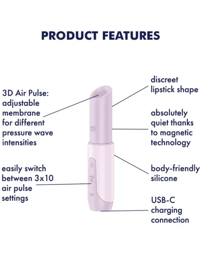 Satisfyer Secret Kiss Air Pulse Vibrator - Gaisa spiediena vibrators 2