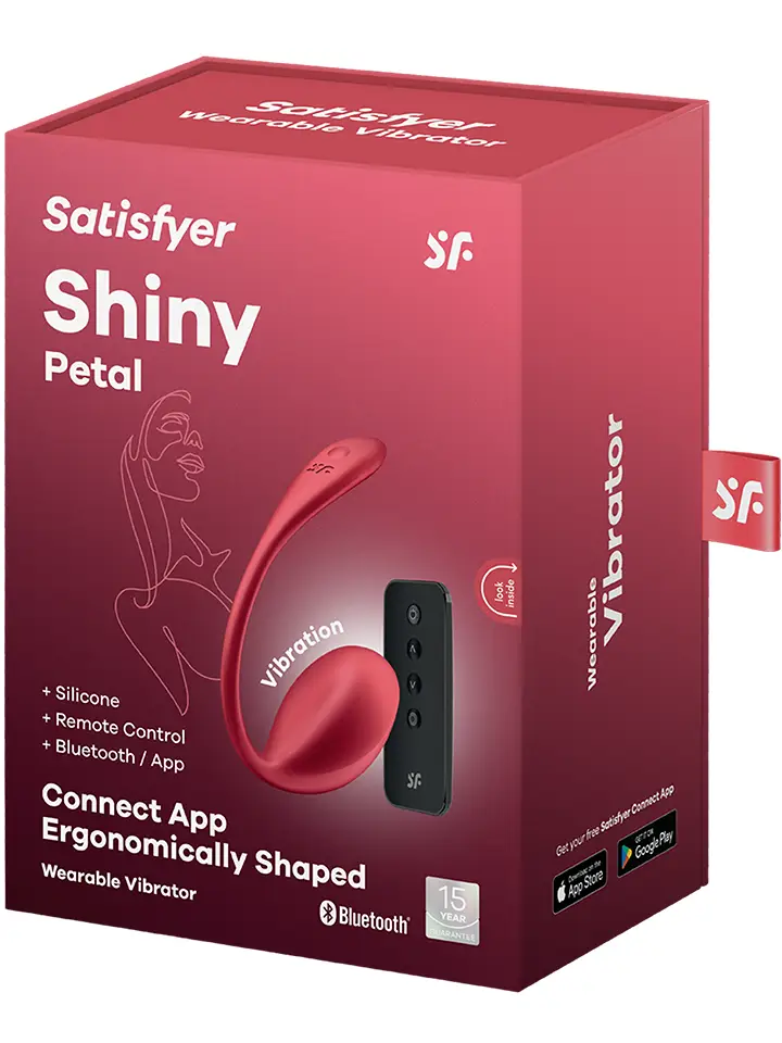 Satisfyer Shiny Petal Connect App Red - App kontrolēta vibrējoša ola 5