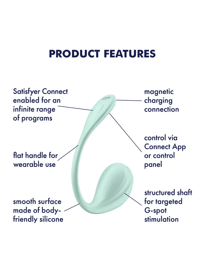 Satisfyer Smooth Petal App Vibrator - App kontrolēta vibrējoša ola 2 [full]