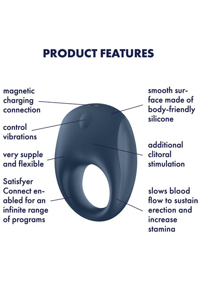 Satisfyer Strong One - Dzimumlocekļa gredzens, ko kontrolē lietotne 2