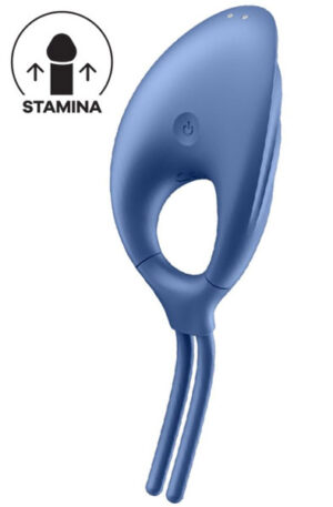 Satisfyer Swordsman Vibrating Cock Ring Blue - Vibrējošs gaiļa gredzens 1