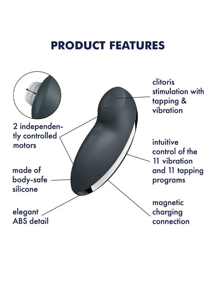 Satisfyer Tap & Climax 2 Grey - Klitora vibrators 2 [full]