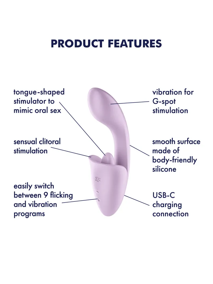 Satisfyer Tongue Expert Clitoral & G-Spot Stimulator - G punkta vibrators 2 [full]