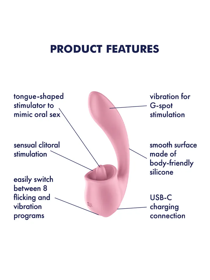 Satisfyer Tongue Genius Clitoral & G-Spot Stimulator - G punkta vibrators 2 [full]