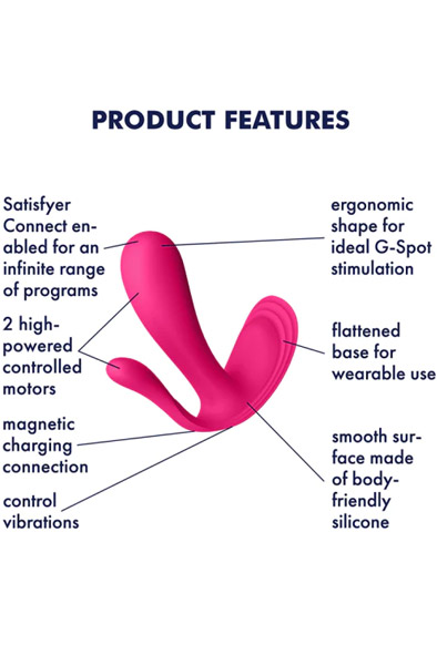 Satisfyer Top Secret+ Connect App Pink - G punkta vibrators 2