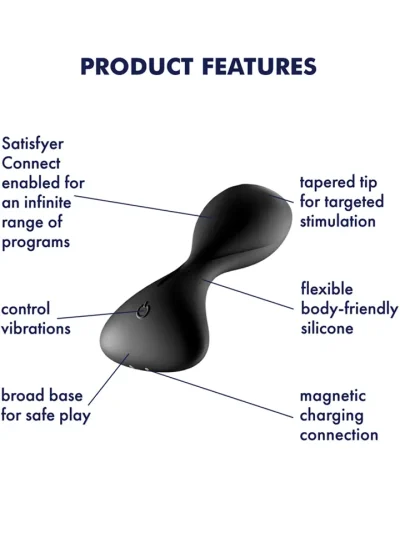 Satisfyer Trendsetter Vibrating Anal Plug Black - Vibrējošs anālais spraudnis 2