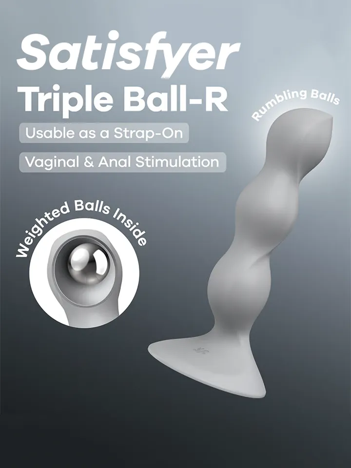 Satisfyer Triple Ball-R Weighted Dildo Grey - Anālais dildo 1 [full]