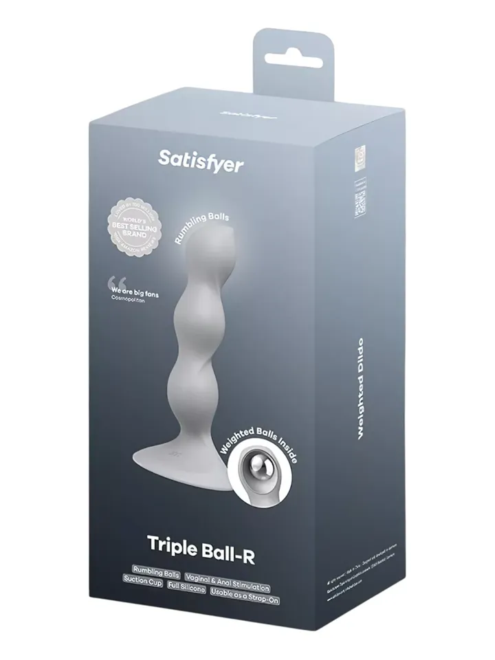 Satisfyer Triple Ball-R Weighted Dildo Grey - Anālais dildo 4 [full]