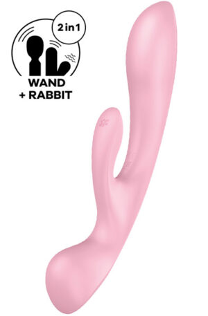 Satisfyer Triple Oh Rabbit Vibrator Pink - Trušu vibrators 1